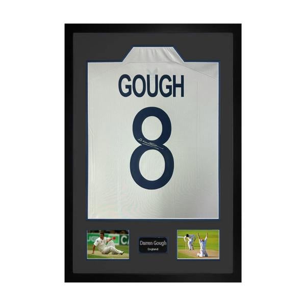 Darren Gough Signed England Cricket Shirt Premium Frame