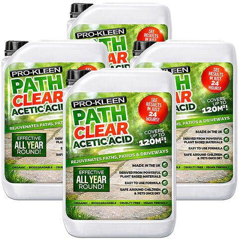 ProKleen Pro-Kleen Path Cleaner Acetic Concentrated 30% - Glyphosate Free - See Results In Hours, Double Strength 20L