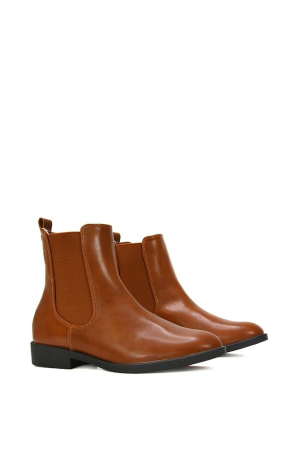 XY LONDON Chelsea Flatform Ankle Boots Pull On
