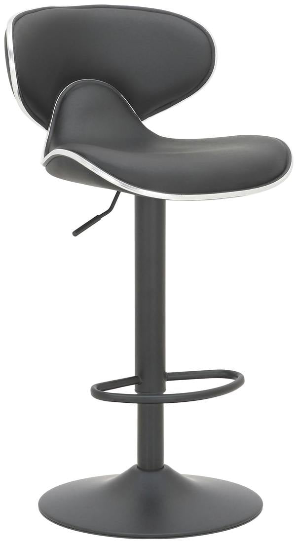 Lamboro Carcaso Single Kitchen Bar Stool, Matt Black Footrest, Height Adjustable Swivel Gas Lift, Breakfast Bar & Home Barstool, Black