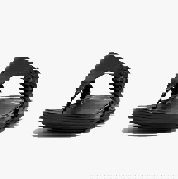 FitFlop GRACIE RUBBER-BUCKLE LEATHER Womens Toe Post All Black