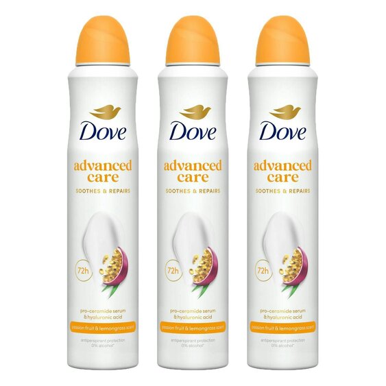 Dove Anti-perspirant Deodorant Go Fresh Passion Fruit & Lemongrass 3x200ml