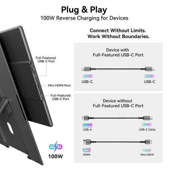Blackview Table 9 16" FHD 360° Portable Laptop Monitor