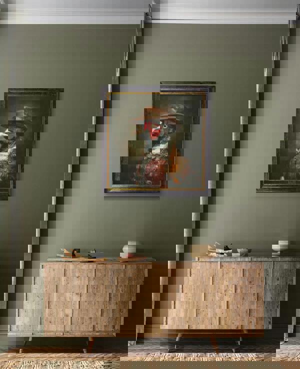 Exceptional Art Baron Von Beak - Huntsman Pheasant Oxford Square Frame