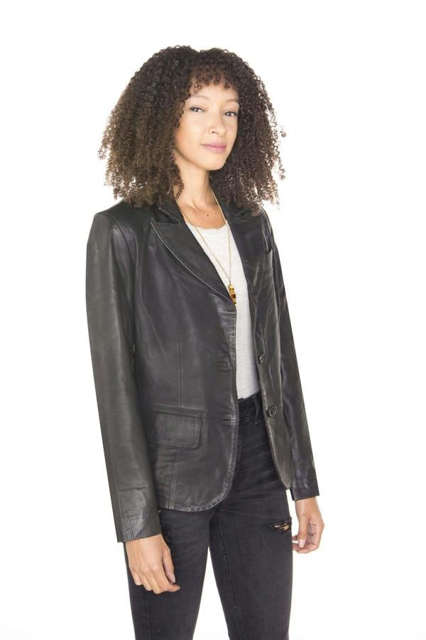 Infinity Leather Womens Leather Blazer Jacket-Seregno