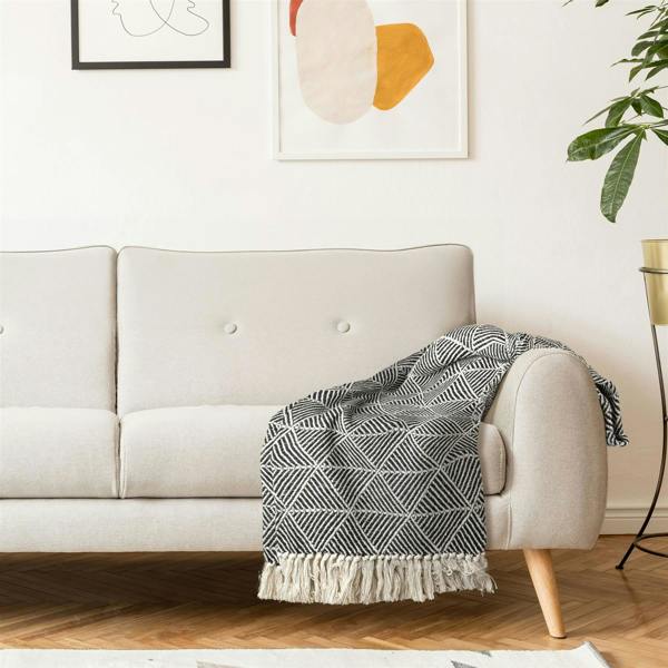 Zahra Black Throw 50x60"