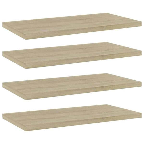 Berkfield Bookshelf Boards 4 pcs Sonoma Oak 40x20x1.5 cm Engineered Wood
