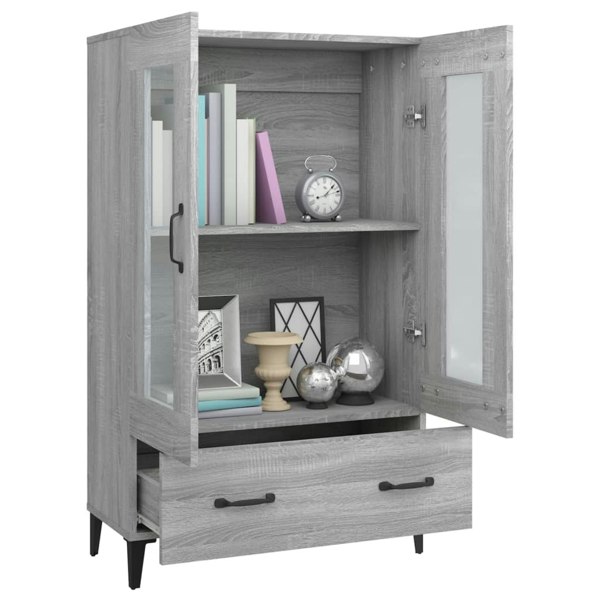 Berkfield Highboard Grey Sonoma 70x31x115 cm Engineered Wood