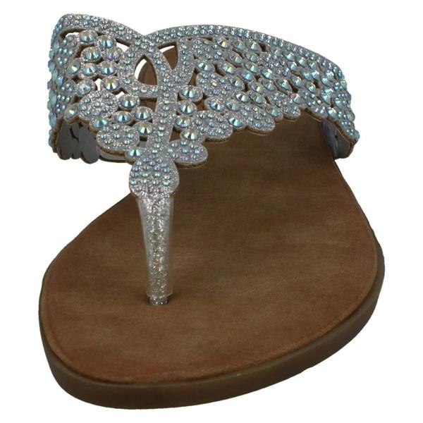 Savannah Ladies Savannah Diamante Toepost Sandals