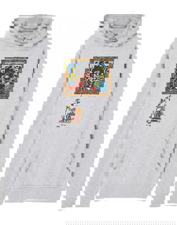 SpongeBob SquarePants Mens Grey Artistic Gary Hoodie