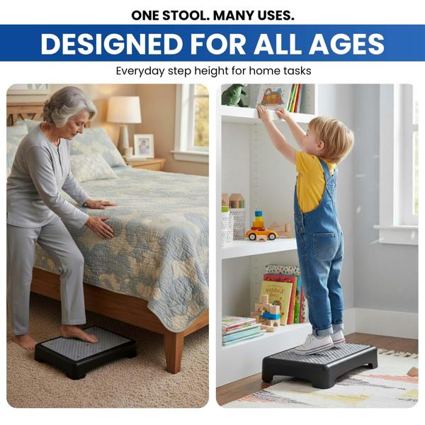 MY DIY PROFESSIONAL PRODUCTS My DIY Door Step Stool, 50 x 43 x 10 cm Supports 150kg Non-Slip Step Stool & Mobility Aid for Elderly & Children