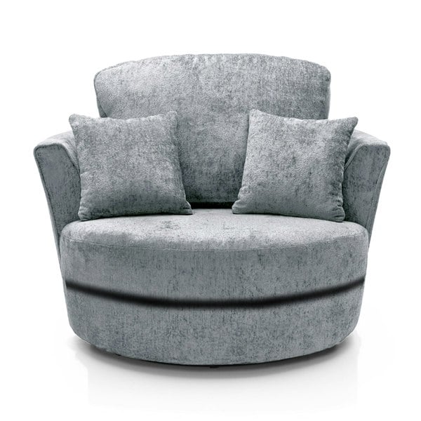 Furnishings For Less Monaco Chenille Fabric Swivel Chair