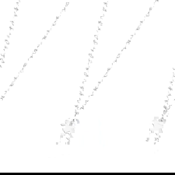 Foxhound Silhouette Silver Necklace - Personalised - MYLEE London