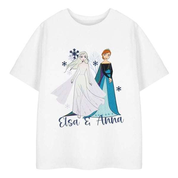 Frozen Girls Anna And Elsa T-Shirt - White