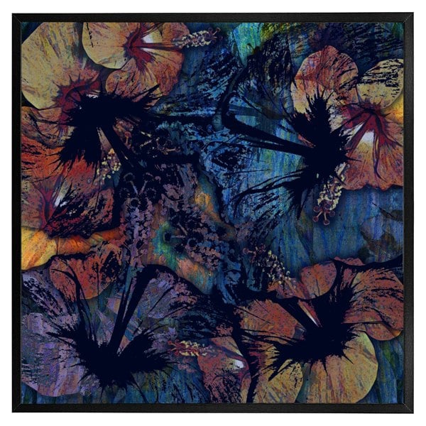 Benjamin Tate Design Grunge flower print (picture Frame)