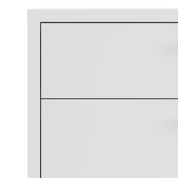 Furniture To Go Prima Bookcase 1 Shelf With 2 Drawers 2 Doors In White