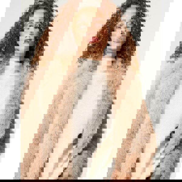 Blue Vanilla Long Fluffy Coat