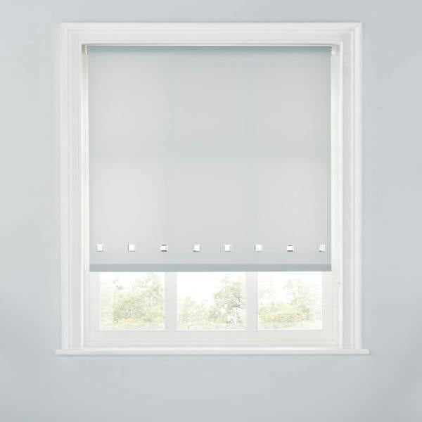 A.Unique Home Trimmable Square Eyelet Roller Blind - 2FT - GREY - 60cm(W)x170cm(L)