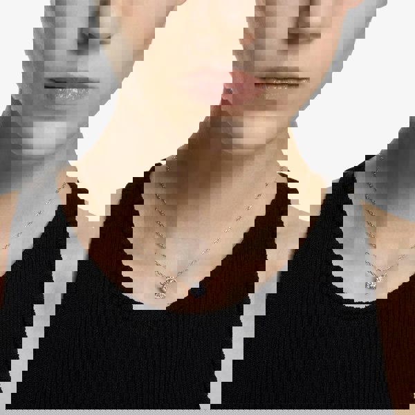 Swarovski Ladies Constella Rhodium-Plated Halo Necklace 5636264