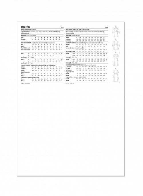 Butterick Sewing Pattern 6928, Dresses for Women, B5 (8-10-12-14-16) - Easy