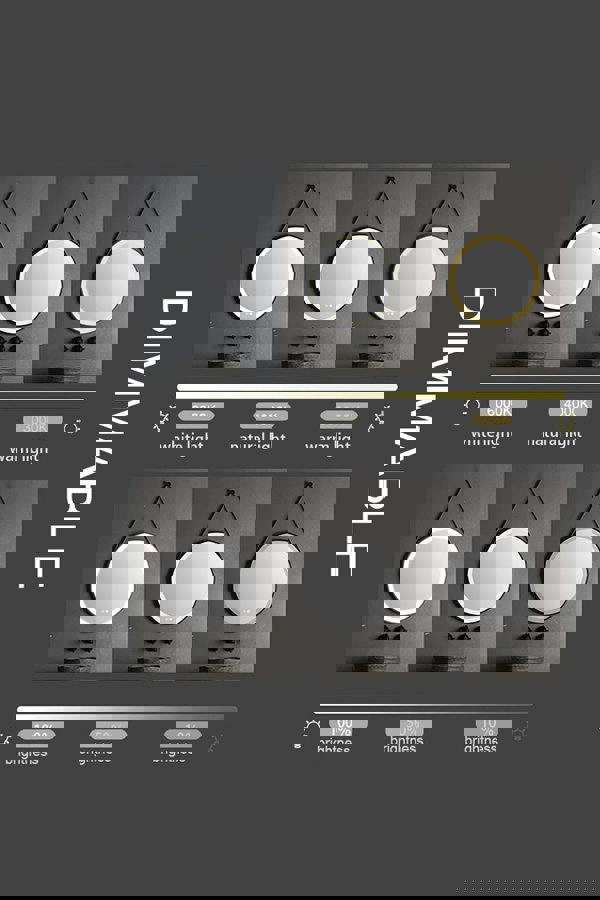 Living and Home D60cm Round Metal LED Mirror with Hanging Strap