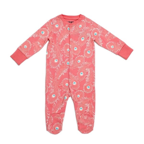 Lucy & Sam Peacock Button Babygrow