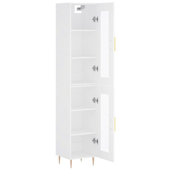 Berkfield Highboard White 34.5x34x180 cm Engineered Wood