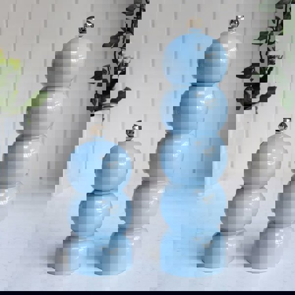 Baby Blue Wooden Pepper Mills Pair