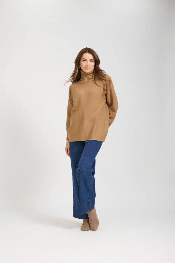 Mudflower Roll Neck Batwing Jumper