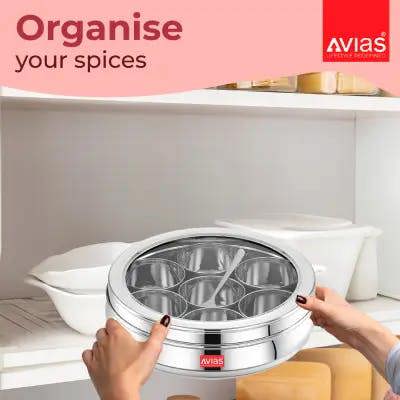 Avias SS Utensils - Avias Spice Box Deluxe GL (Medium)