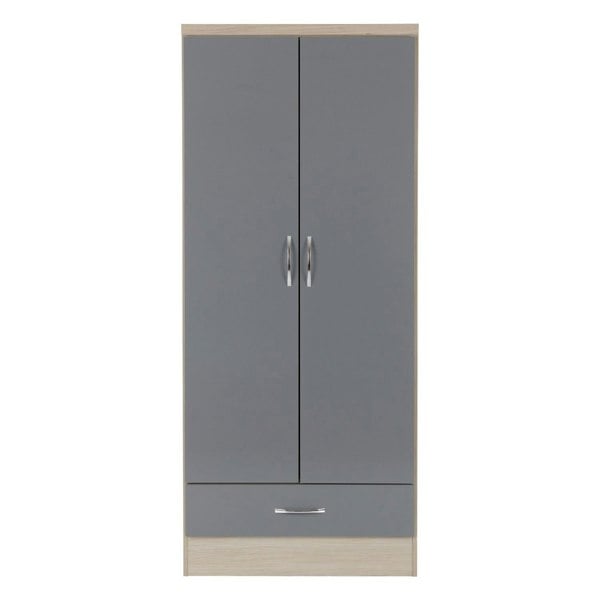 Seconique Nevada 2 Door 1 Drawer Wardrobe