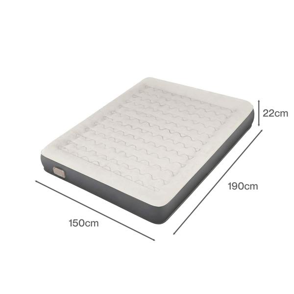 Lavio Inflatable Mattress TPU Airbed Rechargeable Pump Double Camp Bed Grey