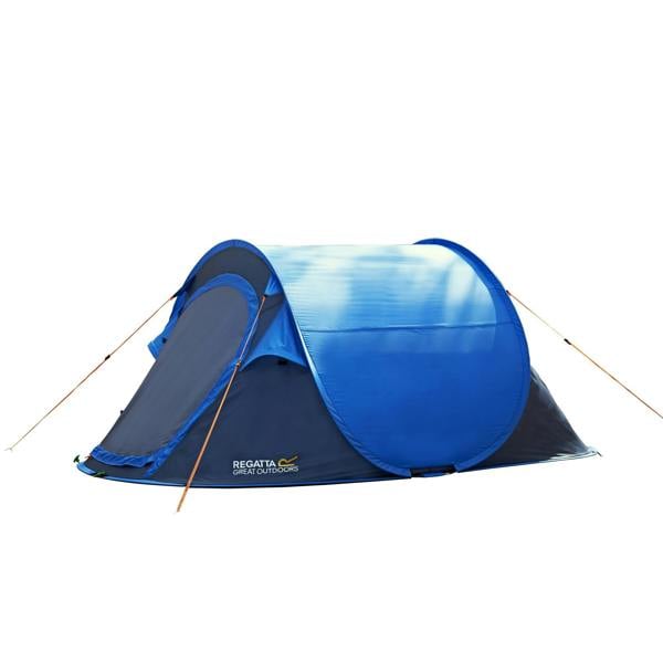 Regatta Great Outdoors Malawi 2 Man Pop Up Tent - Blue/Seal Grey - 