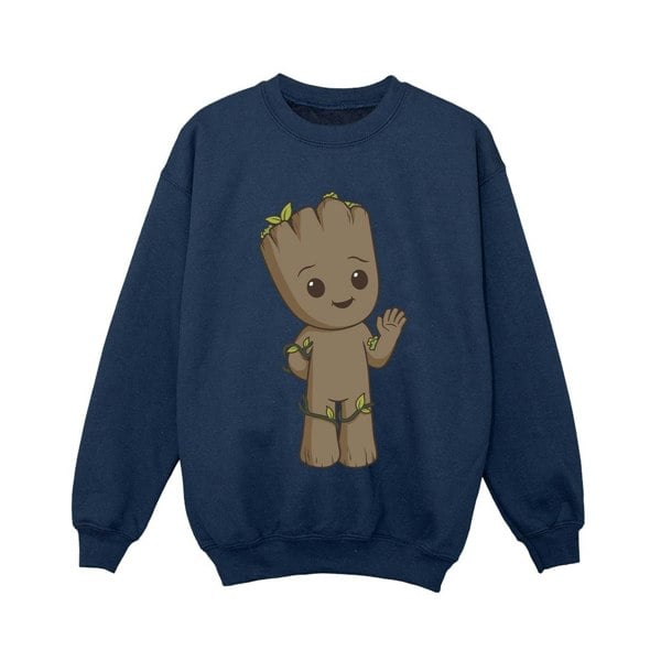 Marvel Boys I Am Groot Cute Groot Sweatshirt - Navy Blue