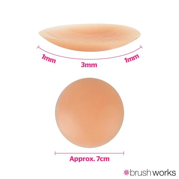 Brushworks Reusable Silicone Nipple Covers Shade 3.0 - Caramel