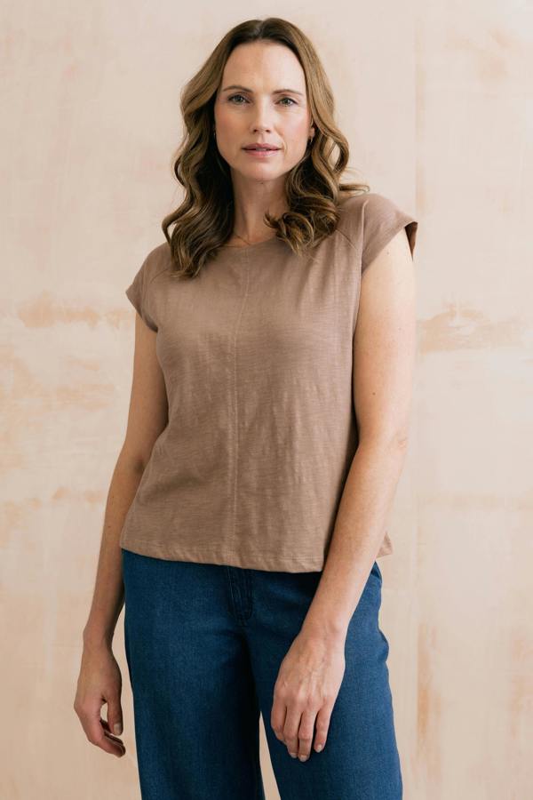 Lily & Me Tidal Organic Cotton T-Shirt Mocha