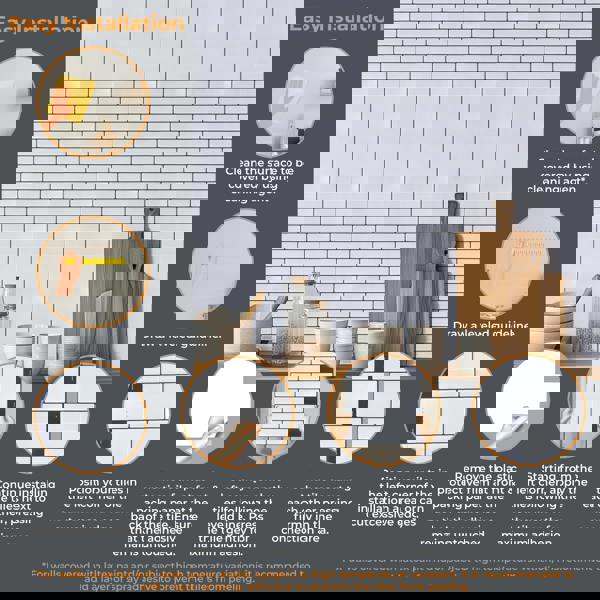 White Metro Glossy 3D Sticker Tile 12 x 12 inches / 30.5 x 30.5 cm - 6pcs in a pack