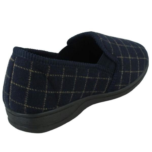 Spot On Mens Spot On Checked Upper Gusset Slipper Jaydon