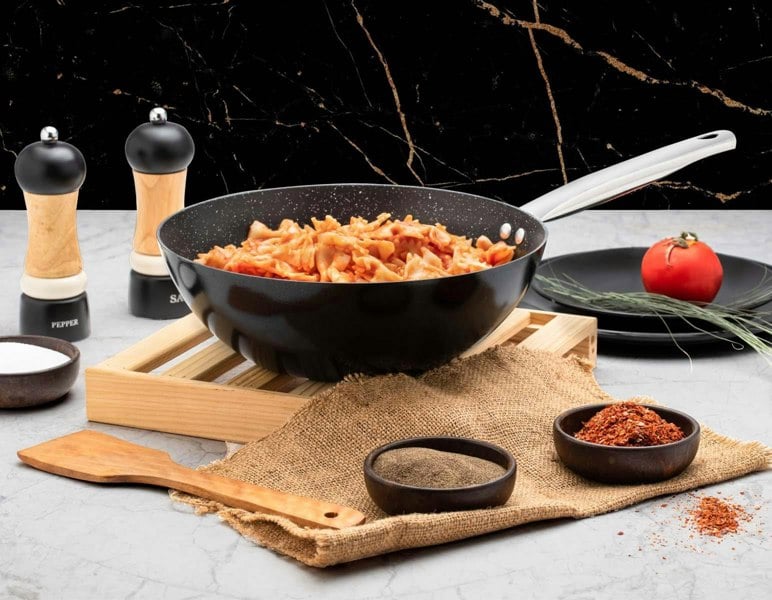 Rozi Zest Gusto Collection Non-Stick Granite Wok Pan