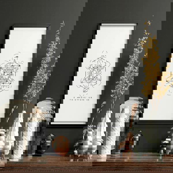 Canvas Pictures For Living Room | Set of 3 Sacred Geometry Wall art Prints