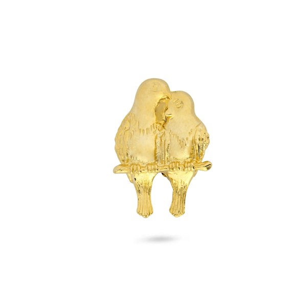 Gold Trip Vintage Lovebird Brooch