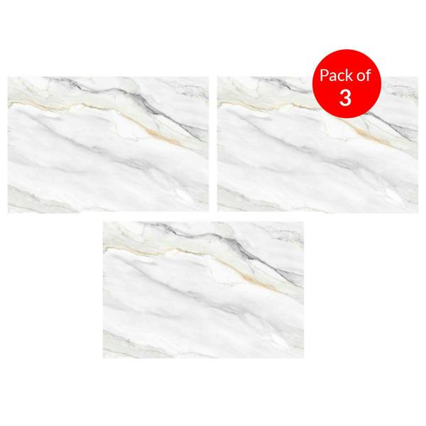 Britwall Luxury 3D Continuous Marble Charcoal Board Panel - High Gloss PET Finish Size:1220 x 2440 x 8 mm (Pack of 3)