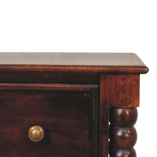 Artisan Furniture Solid Wood Spindle Winewood Nightstand