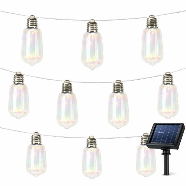 Gardenwize 10-Piece Solar String Lights – 2m Tubular LED Bulb Lights