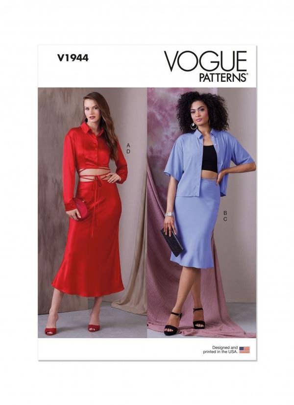 Vogue Sewing Pattern 1944, Tops, Shirts, Skirts for Women, AX5 (4-6-8-10-12) - Intermediate
