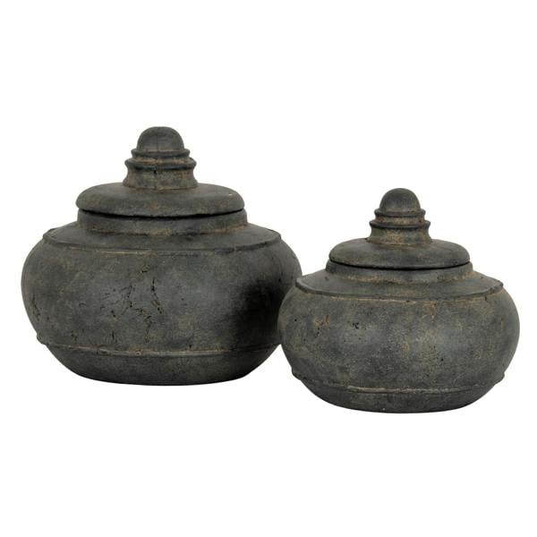 Hill Interiors Dusk Ceramic Pot - Black - 