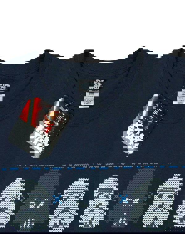 Star Wars Mens Blue Darth Vader Short Sleeved T-Shirt