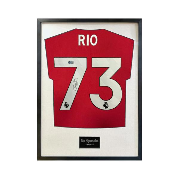 Rio Ngumoha Signed Liverpool Shirt Standard Frame (ACG Cert)