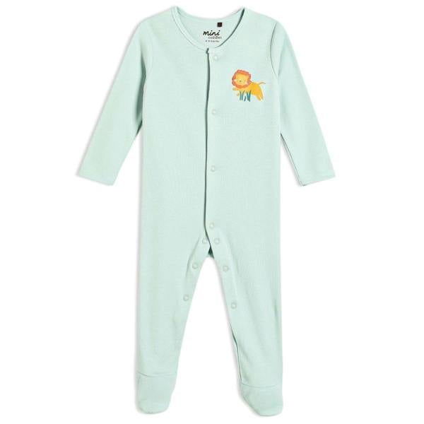 Baby Unisex 2pk Animal Printed Sleepsuits, Multicolour - Minicuddles