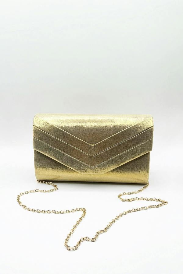 SVNX Clutch Bag in Gold